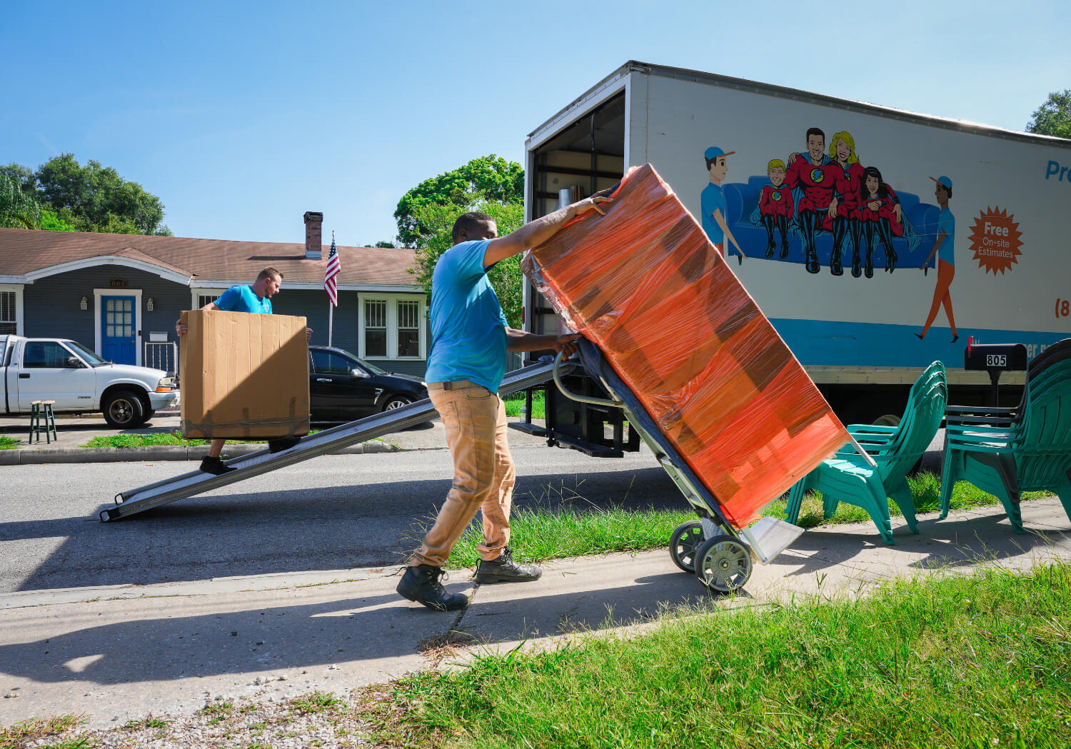 Movers loading a moving truck